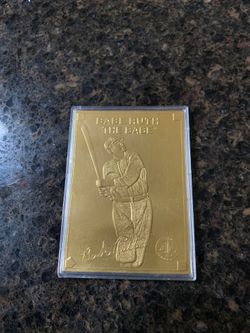 Gold baby Ruth Baseball card