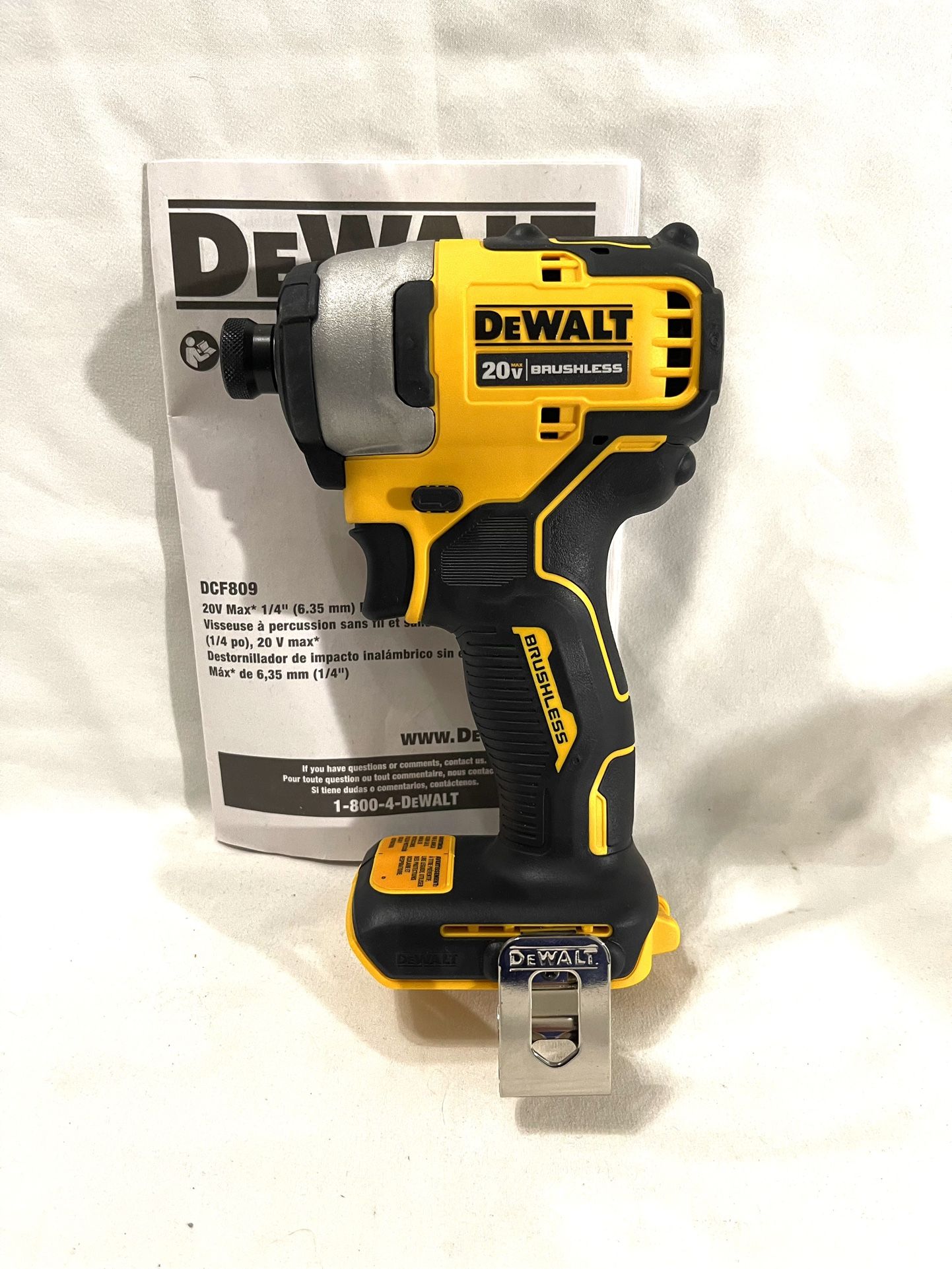 Brand New Dewalt 20V Brushless Impact Driver. Retails $129 for tool only.