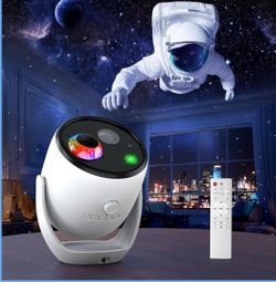 AIRIVO 3D Galaxy Projector, 3D Visual Star Projector with 90 3D Scenes, Planetarium Projector with Bluetooth Speaker, Moving Stars, Night Light Projec