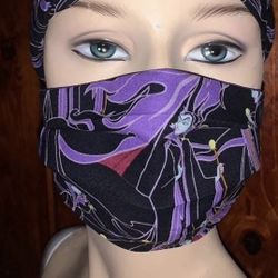 Maleficent Facemask Adult Cotton Facemask Disney Villains