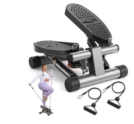 (8888-42) Niceday Steppers for Exercise, Stair Stepper with Resistance Bands, Mini Stepper with 300LBS Loading Capacity, Hydraulic Fitness Stepper wit
