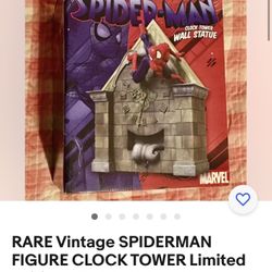 RARE Vintage SPIDERMAN FIGURE CLOCK TOWER Limited Edition 2004 SCULPTURE ‼️ price Is FIRM ‼️ See More CHRISTMAS HOT TOYS Here …