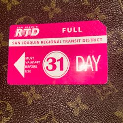 San Joaquin County Bus Pass New Never Used