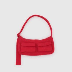 RED BAGGU CARGO SHOULDER BAG