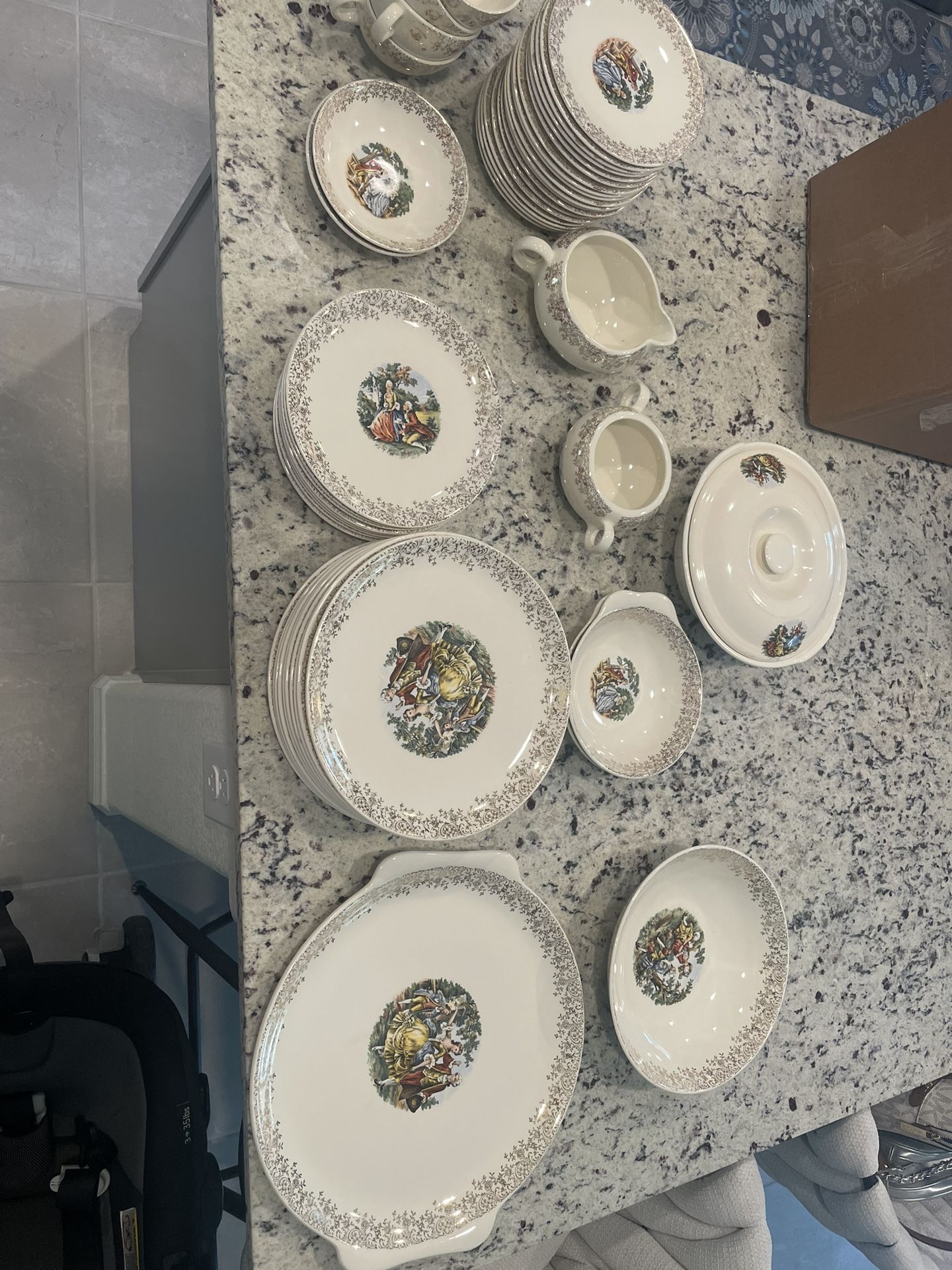 Antique Dinnerware Not Complete Set