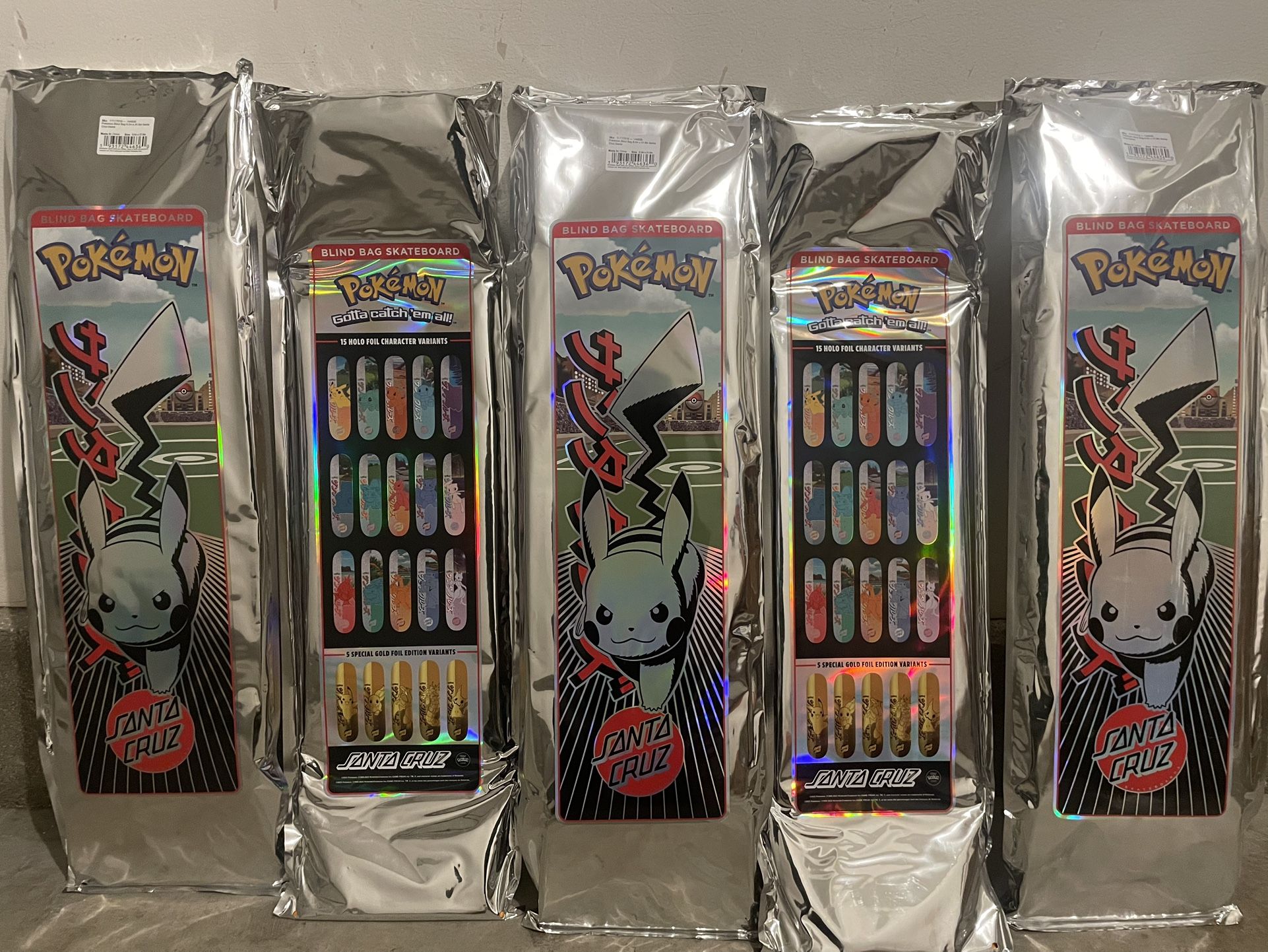 Lot of Pokémon X Santa Cruz Skateboards