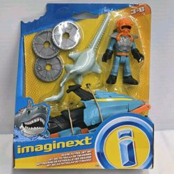 The NEW Fisher Price Imaginext Shark Patrol Jet-Ski Sawfish and Diver Figure Toy!