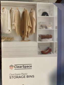 ClearSpace Plastic Storage Bins – Perfect Kitchen Organization or Pantry Storage – Fridge Organizer