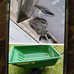 John Deere Cart Dunps Tows Or Wheelbarrel  And Bagger