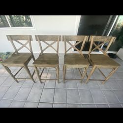 World Market Bistro Distressed Wood Barstool