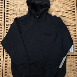 Large Black Essentials Hoodie