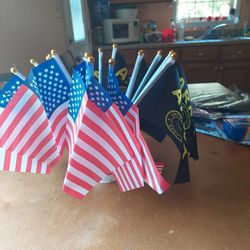 American  Flags  And Army Flags 