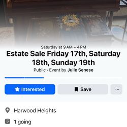 Estate Sale - 4/17-4/19 9am -4 pm - 7445 w Winona