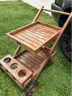 Three Birds teek  bar cart