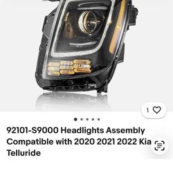 Headlights Assembly 2020 2021 2022 Kia Telluride