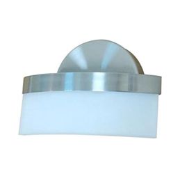 Lynnpark 7.68-in W 1-Light Brushed Nickel Arm LED Wall Sconce