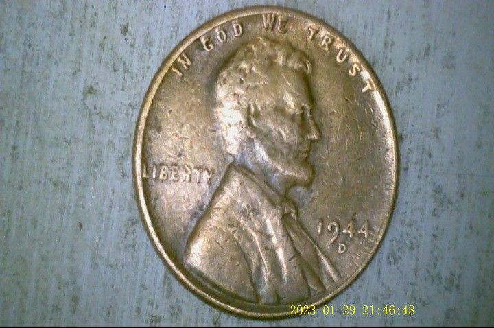 1944 D MINT MARK LINCOLN WHEAT PENNY