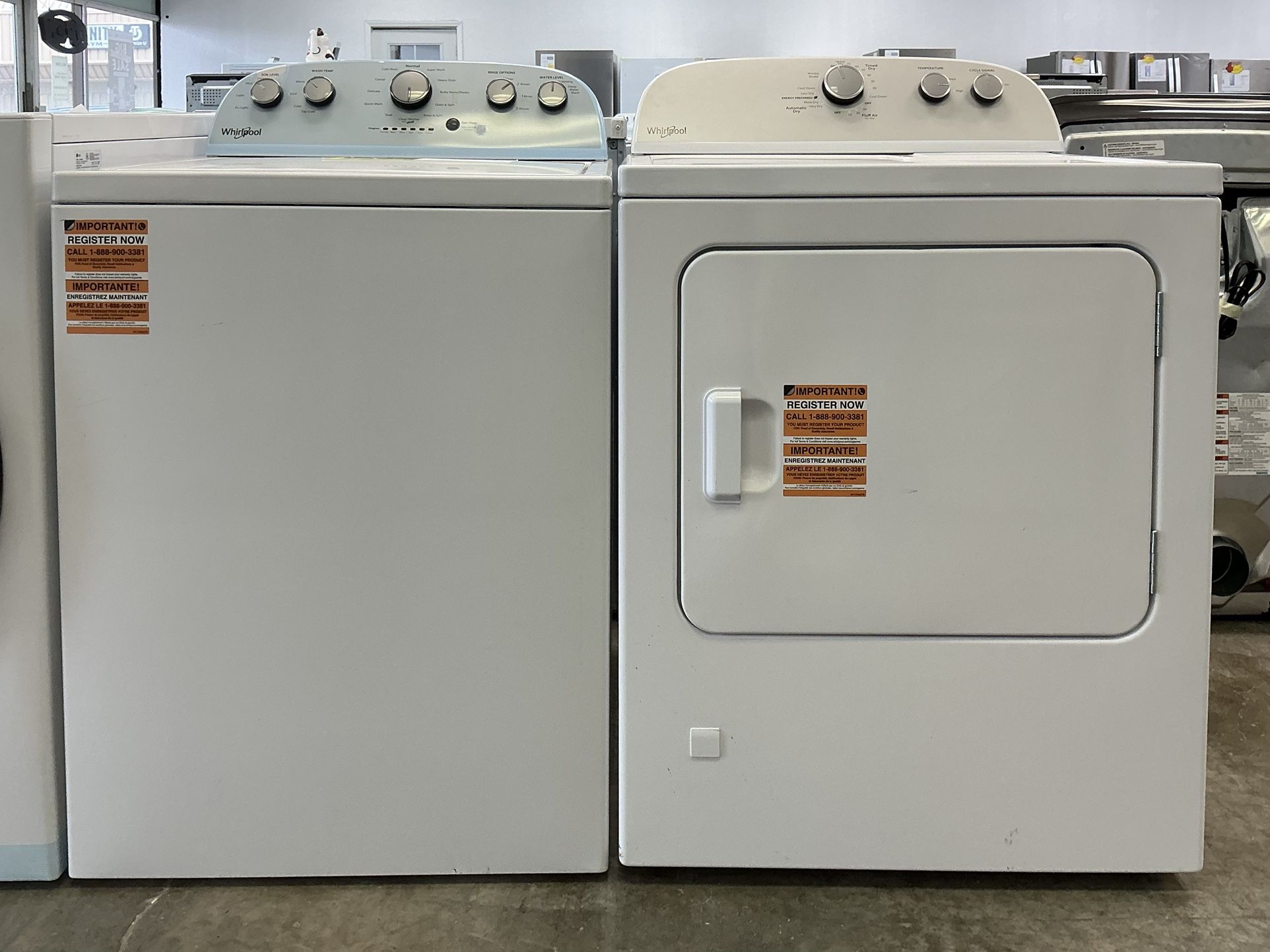 Whirlpool 3.5 cu. ft. Top-Load Deep Water Wash Washer 7.0 cu.ft Vented Gas Dryer