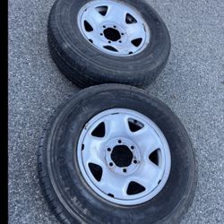 2 Only X 245/75r16 6x5.5 6x139.7 Toyota Tacoma Sequoia Tundra Chevrolet Tahoe Yukon Tundra 4Runner Wheels Rims Good 90% Treads  Firestone Tires!!!!!!!