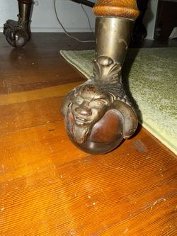 Vintage oak lamp table