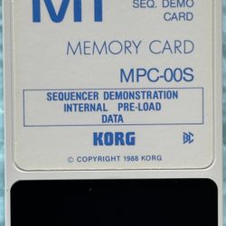 KORG M1 Keyboard MPC OOS Sec Demo Card