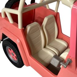 Our Generation 18" Doll Pink Off-Roader Jeep Car With Electronics & Bluetooth