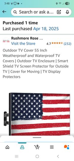 American Flag 55" TV Cover
