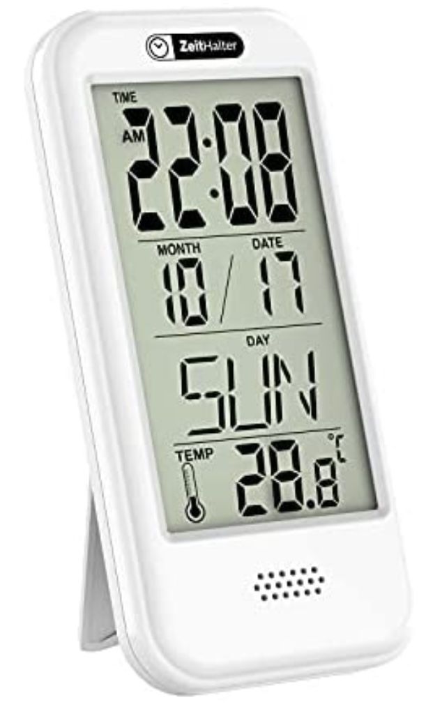 New LCD Temperature Calendar Timer Week Day Clock Hanging Electric Date Clock