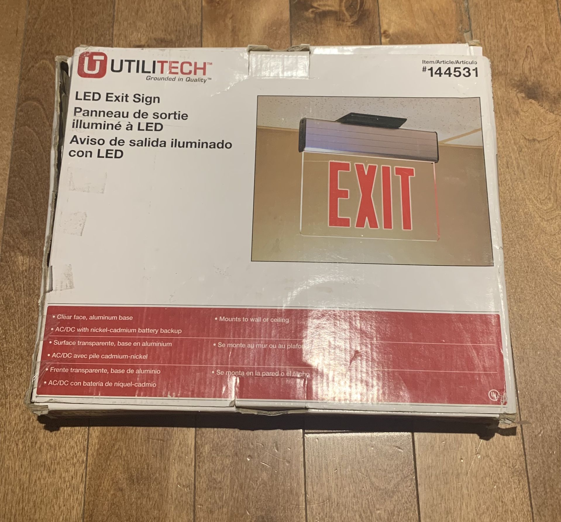 New LED Exit Sign 