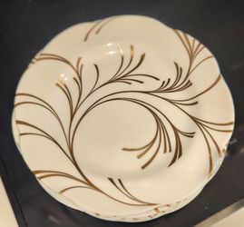 Spode White and Gold lunch plates 9 " set of 12