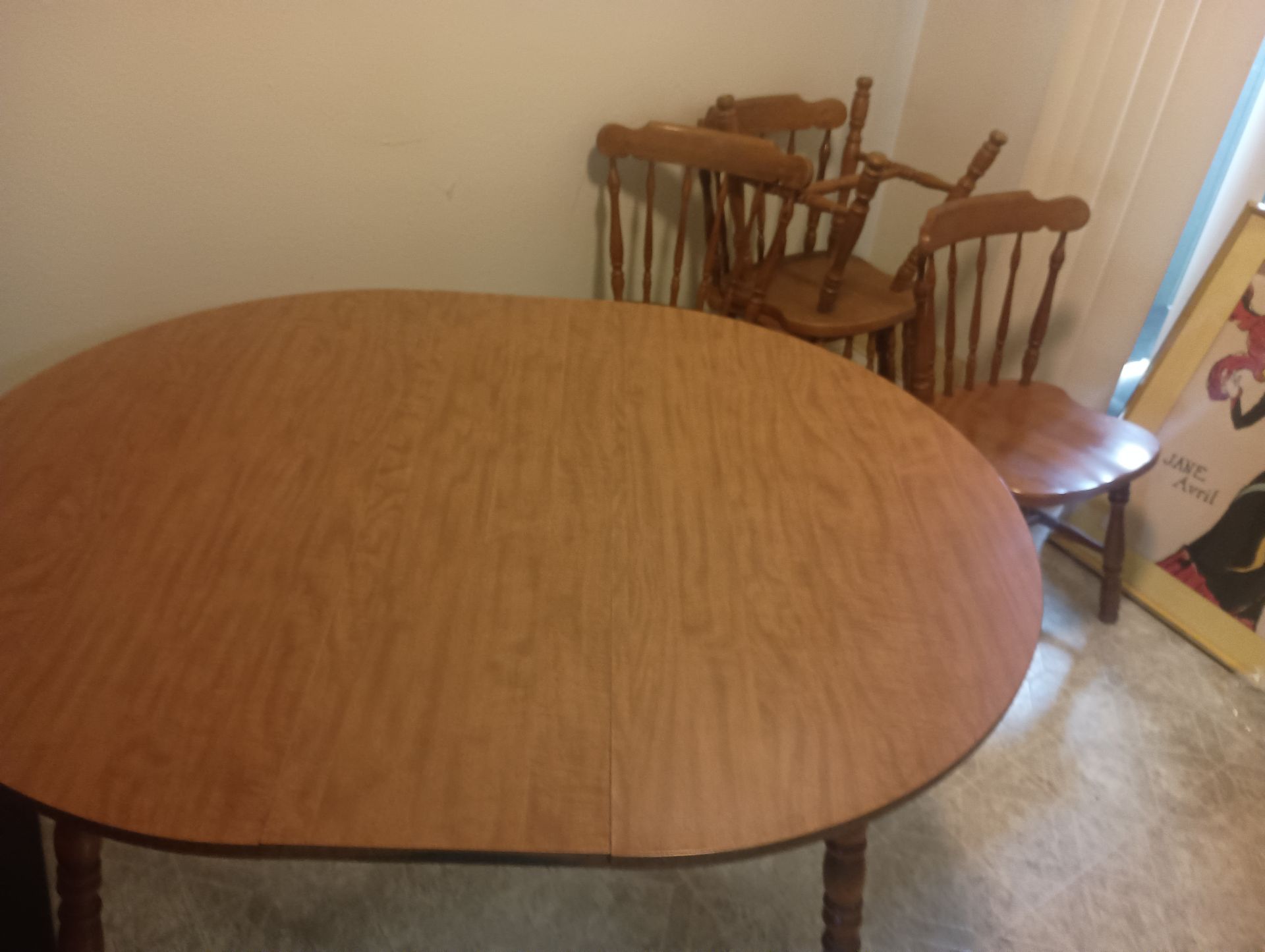 Dining table 4 chairs matching