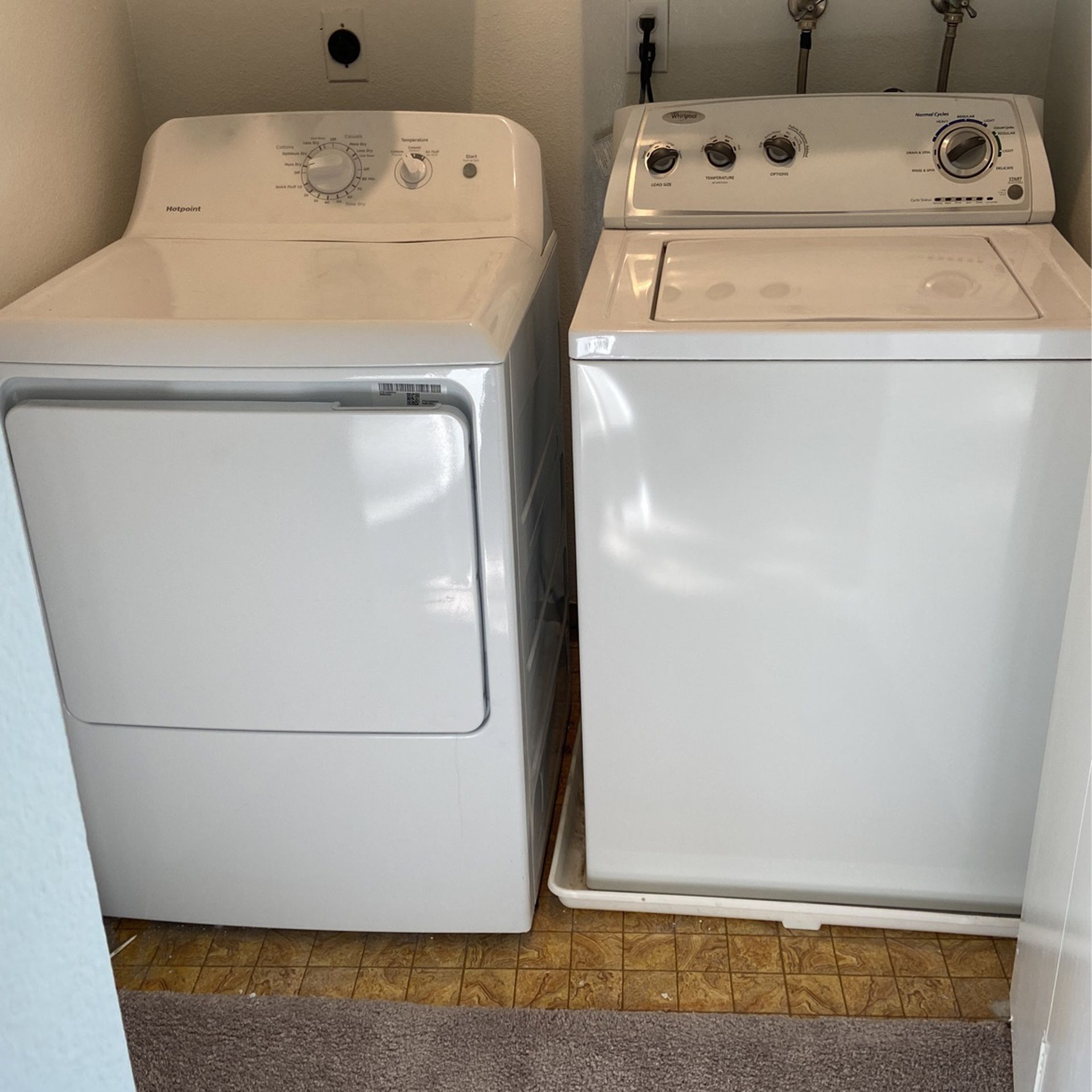 Whirlpool Washer And GE Dryer 