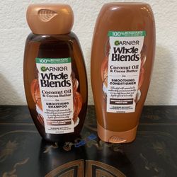 Garnier Whole Blends Frizz Control Nourishing Daily Shampoo, All Hair Types, 12.5 fl oz