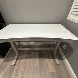 Adjustable Computer Desk And Leather Chair