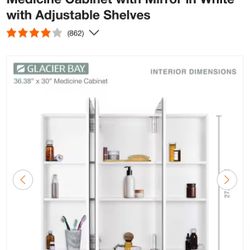 Brand New Glacier Bay Medicine Cabinet – Still in Box