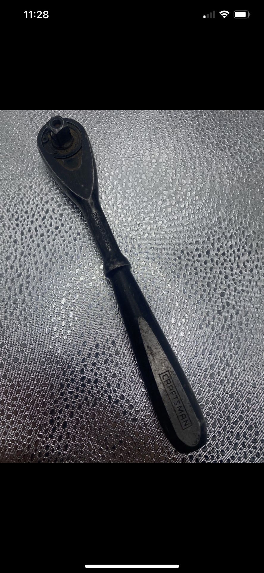 Vintage Craftsman 3/8" Drive Quick Release Reversible 8" Ratchet 24967 L-AC Tool