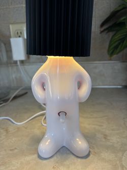 Novelty Shy Boy Table Lamp with Black Shade