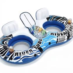 💦 💦 Brand New in Box Double Person Pool Float w/ Detachable Ice Cooler!!! 💦 