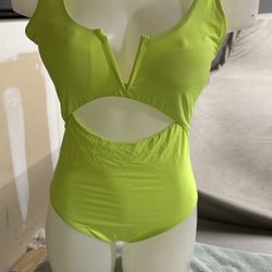 One Piece Swimsuit, Lit Green L