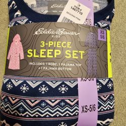 Girls 5/6 Pajama Set 3-Piece Set