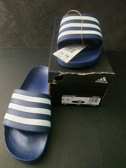 New Adidas Slides Navy Blue