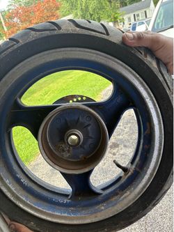 Tire to a scooter