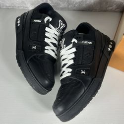 Designer Trainer Black White Sneakers Size 9 