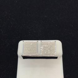 Gold 10k Diamond Earrings New 