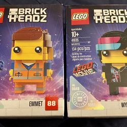 LEGO Wyldstyle & Emmet Brickheadz. Limited and numbered.