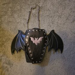 Coffin With Bat Wings Bag 