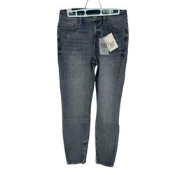 Cosmic Blue Love Womens Repreve Skinny Ankle Jeans Blue Stretch Size 29 NWT