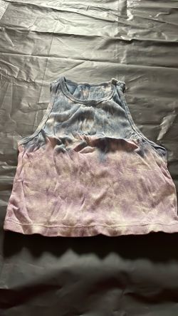 Tie-Dye Ribbed Crop Tank Top