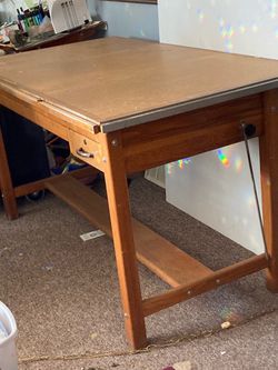 Solid Oak Drafting table