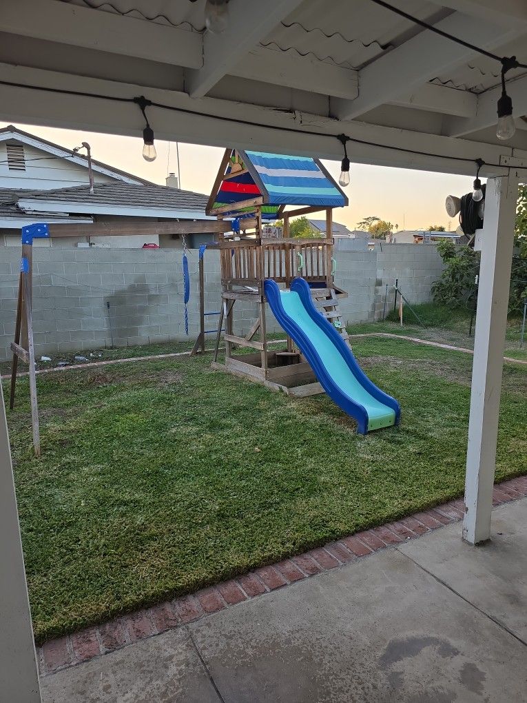 Swing and slide set